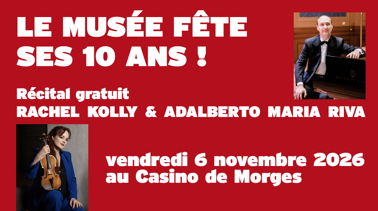 Récital gratuit au Casino de Morges vendredi 6 novembre 2026 à 19h00