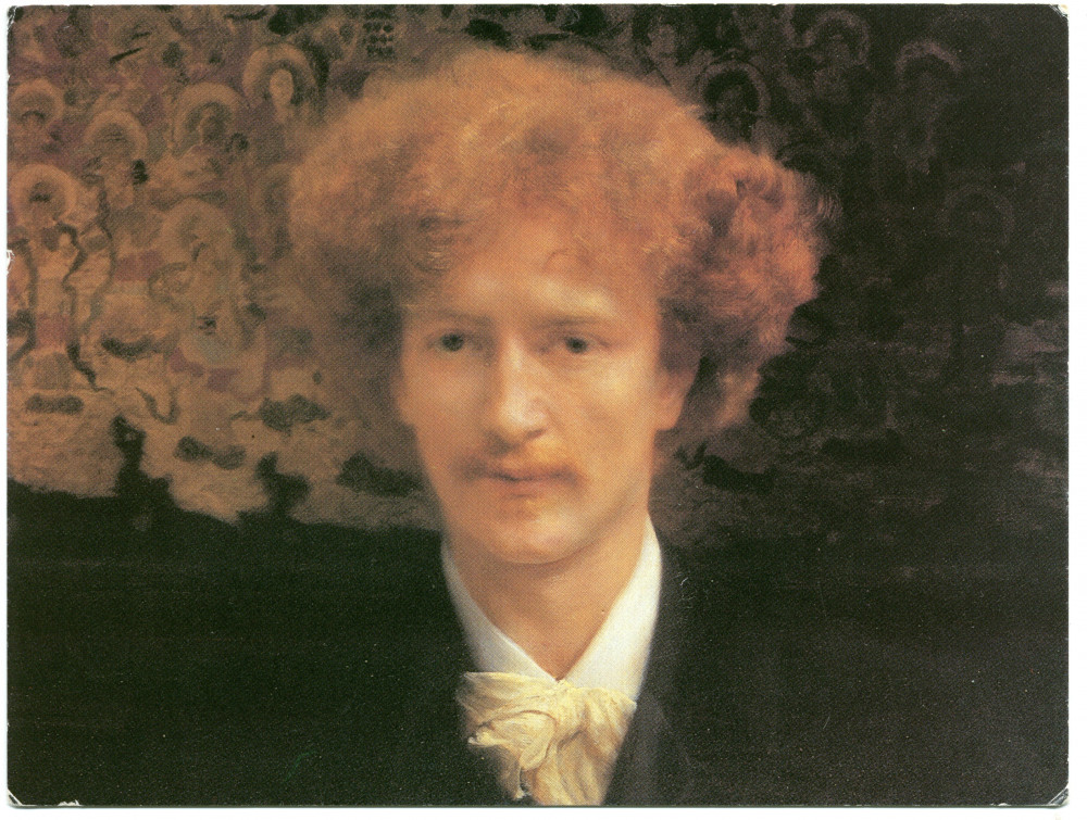 Carte postale de Paderewski – portrait peint réalisé en 1891 (ou 1890?) par Sir Lawrence Alma-Tadema – éditée par le Musée national de Varsovie