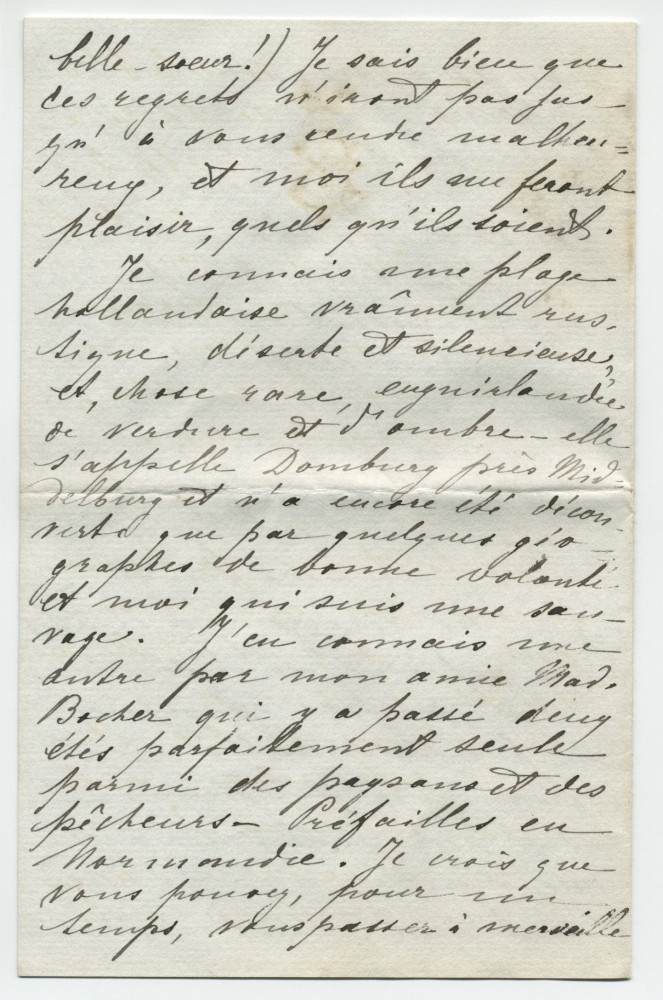 Lettre adressée par Hélène Bibesco à Paderewski, de Benfeld (Alsace) le 3 juillet 1889