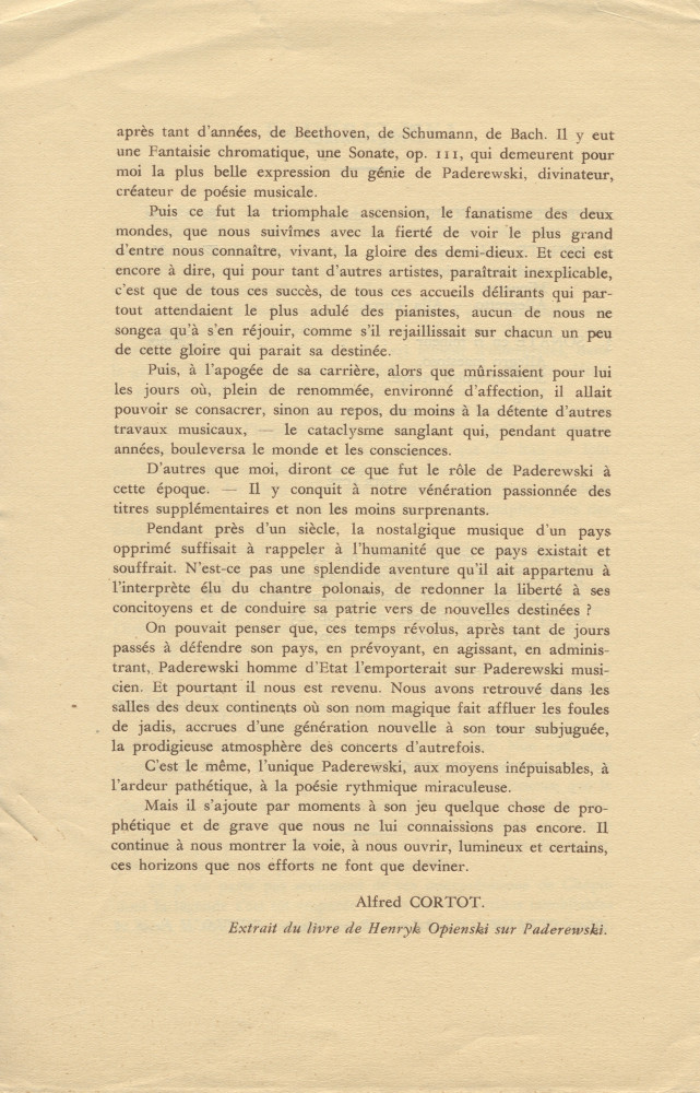 Libretto, billets et avertissement pour le récital donné par Paderewski le 9 novembre 1932 au Casino du Rivage de Vevey au profit de l'Œuvre de secours aux chômeurs de la ville de Vevey (a-e)