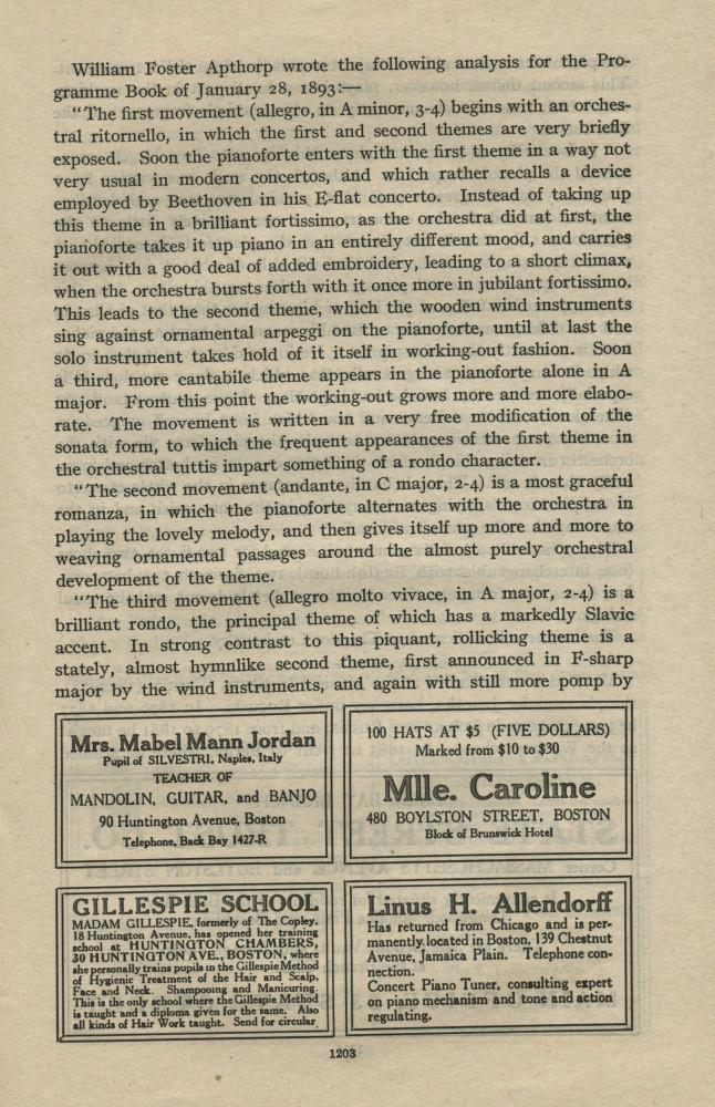 Libretto du 18e concert de la saison 1912-1913 du Boston Symphony Orchestra donné le 13 mars 1913 au Symphony Hall de Boston sous la direction de Karl Muck, avec la participation de Paderewski dans son Concerto pour piano