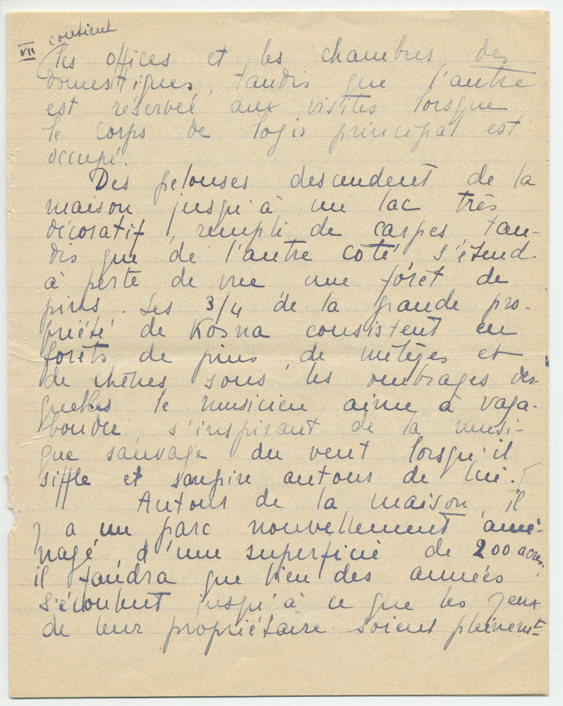 Reproduction manuscrite de divers articles de presse sur Paderewski (sans réf. claires la plupart du temps) par Lydia Opienska-Barblan (probablement tirés d'un pressbook)