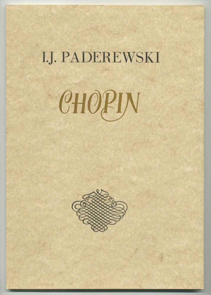 «Chopin» – Plaquette de la traduction française (par Paul Cazin) du discours prononcé par Paderewski le 23 octobre 1910 à Lwów devant l'Union des musiciens polonais, à l'occasion des célébrations du centenaire de la naissance du compositeur (Ed. de la revu