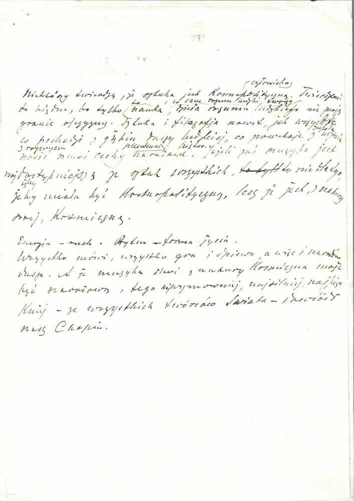 «Chopin» – Plaquette de la traduction française (par Paul Cazin) du discours prononcé par Paderewski le 23 octobre 1910 à Lwów devant l'Union des musiciens polonais, à l'occasion des célébrations du centenaire de la naissance du compositeur (Ed. de la revu