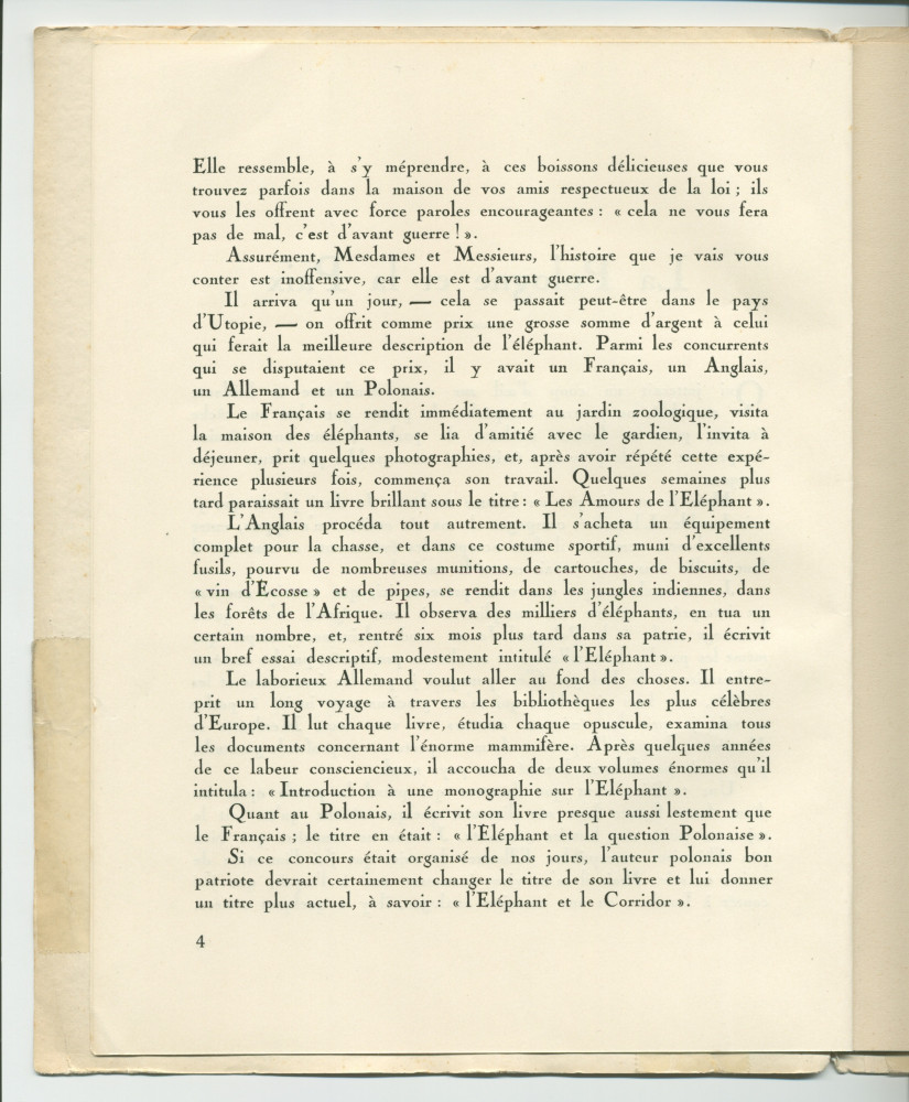 «La Pologne et la Paix» – Plaquette de l'allocution prononcée par Paderewski le 18 mai 1932 au banquet donné en son honneur à l'Hôtel Astor, à New York, par la Chambre de commerce américano-polonaise, le «Civil Forum» et le Conseil des relations étrangère