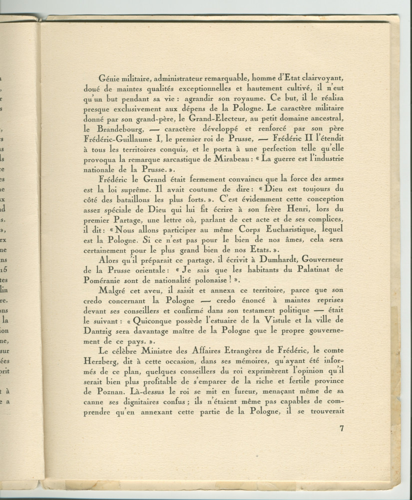 «La Pologne et la Paix» – Plaquette de l'allocution prononcée par Paderewski le 18 mai 1932 au banquet donné en son honneur à l'Hôtel Astor, à New York, par la Chambre de commerce américano-polonaise, le «Civil Forum» et le Conseil des relations étrangère
