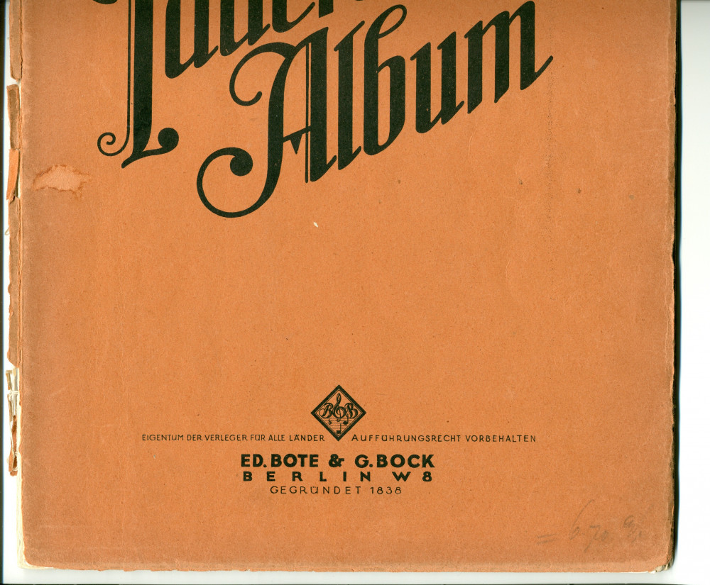 «Paderewski Album» – recueil de 12 œuvres pour piano de Paderewski (Ed. Bote & G. Bock, Berlin)