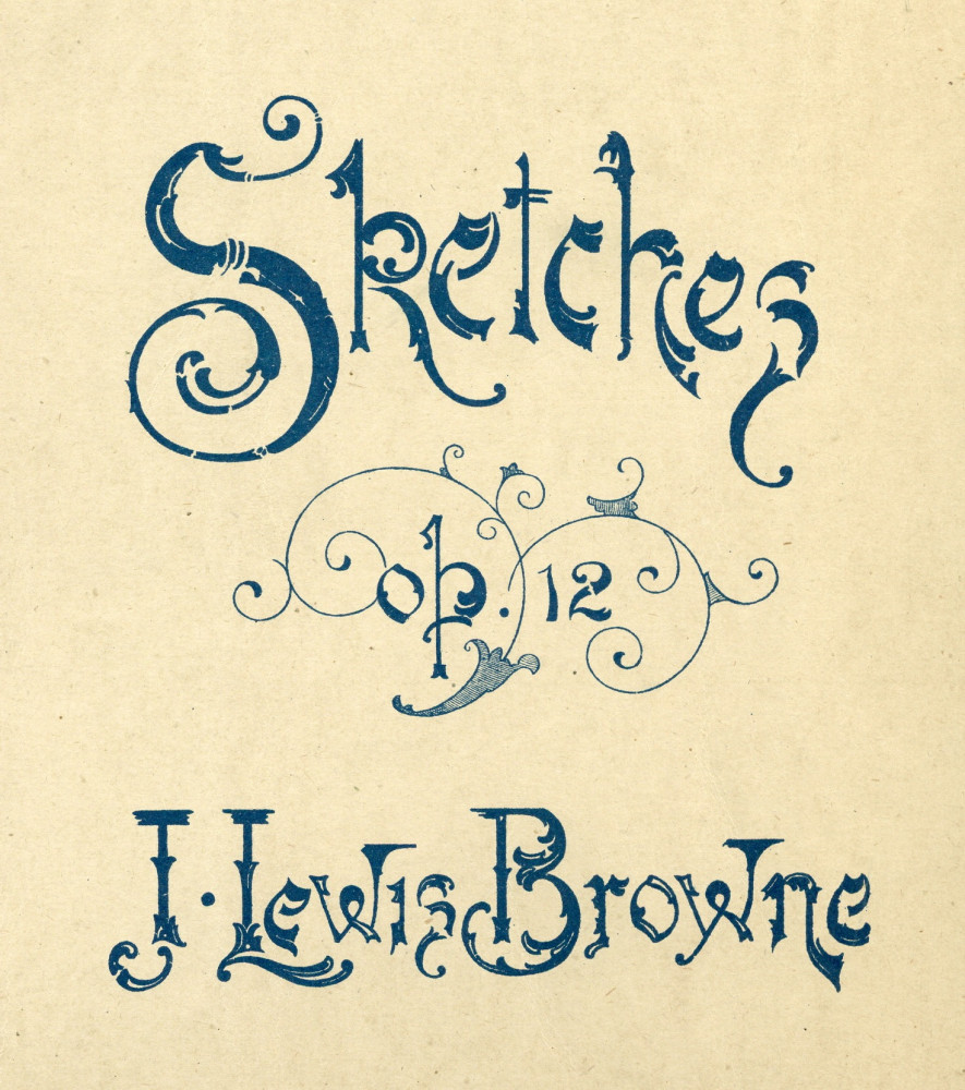Partition des «Eleven Sketches for Piano» op. 12 de John Lewis Browne (1866-1933) (Whaley, Royce & Co., Toronto, 1894) – dédicace manuscrite «à M. Paderewski, avec les compliments de J. Lewis Browne»