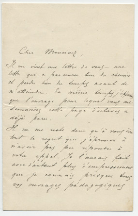 Lettre (avec enveloppe) adressée par Paderewski à Isidore Philipp, à Paris, de Londres le 28 février 1897