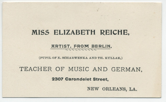 Lettre (avec enveloppe) adressée (en [mauvais] anglais) par Elizabeth Reiche à «Monsieur Paderewski, The renowed Pianist, New York», de La Nouvelle-Orléans le 30 décembre 1895