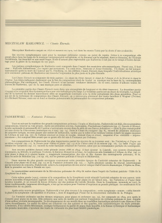 Libretto du Festival de musique polonaise organisé les 25, 27 et 28 juin 1932 au Théâtre des Champs-Elysées à Paris au profit de la Fondation Foch à l'occasion du centenaire de l'arrivée de Chopin en France (h-n)