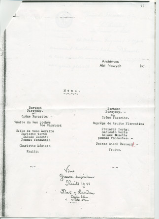 «Dîner à l'hôtel des Bergues à Genève, mercredi 8 décembre 1920» – Traduction française d'un récit en polonais du Prof. Krzysztof Dabrowski