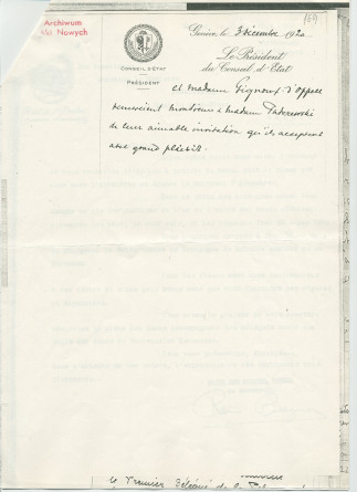 «Dîner à l'hôtel des Bergues à Genève, mercredi 8 décembre 1920» – Traduction française d'un récit en polonais du Prof. Krzysztof Dabrowski