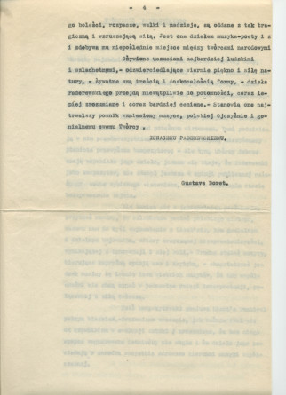 «Paderewski!» – Hommage dactylographié rédigé le 22 août 1928 au château de Lutry par Gustave Doret – Avec traduction polonaise dactylographiée