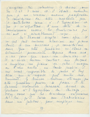 Reproduction manuscrite de divers articles de presse sur Paderewski (sans réf. claires la plupart du temps) par Lydia Opienska-Barblan (probablement tirés d'un pressbook)