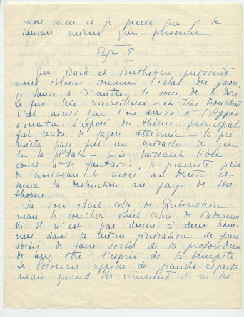 Reproduction manuscrite de divers articles de presse sur Paderewski (sans réf. claires la plupart du temps) par Lydia Opienska-Barblan (probablement tirés d'un pressbook)