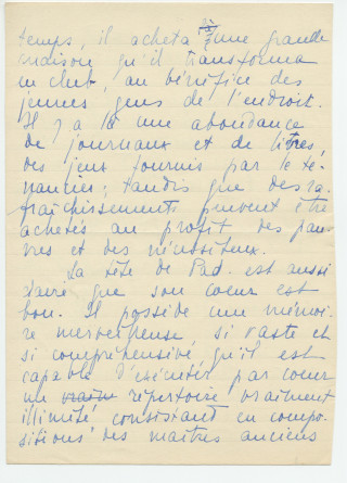 Reproduction manuscrite de divers articles de presse sur Paderewski (sans réf. claires la plupart du temps) par Lydia Opienska-Barblan (probablement tirés d'un pressbook)