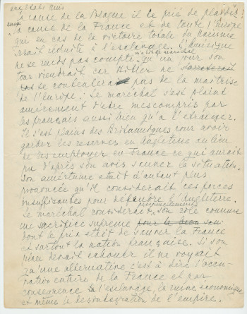 Récit manuscrit (avec saisie dactylographiée) de Sylwin Strakacz rédigé probablement en 1945 à destination de la Haute cour de justice (de France?), pour «justifier» ses démarches auprès du maréchal Pétain en juin 1940 à la demande de Paderewski