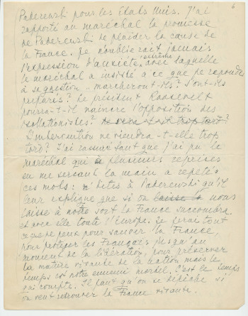 Récit manuscrit (avec saisie dactylographiée) de Sylwin Strakacz rédigé probablement en 1945 à destination de la Haute cour de justice (de France?), pour «justifier» ses démarches auprès du maréchal Pétain en juin 1940 à la demande de Paderewski