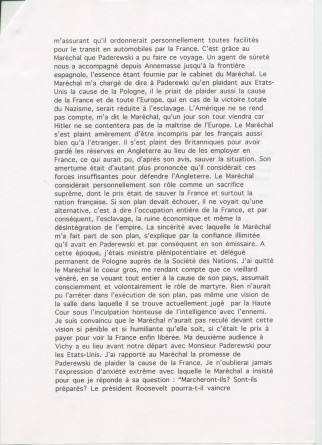 Récit manuscrit (avec saisie dactylographiée) de Sylwin Strakacz rédigé probablement en 1945 à destination de la Haute cour de justice (de France?), pour «justifier» ses démarches auprès du maréchal Pétain en juin 1940 à la demande de Paderewski