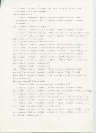 «Paderewski: The Noblest Spirit of Them All» [Le plus noble esprit parmi tous] – Chapitre 34 du livre «Evenings With Horowitz – A Personal Portrait» [Soirées avec Horowitz – Un portrait personnel] de David Dubal, publié en 1991 à New York chez Birch Lane