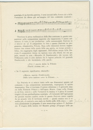 «Paderewski – saggio di una sintesi» [Essai d'une synthèse] – Brochure en italien de Matteo (ou Mateusz) Glinski (ou Hercenstein), tiré à part de «La Rassegna Musicale», éditée en 1941 chez Felice Le Monnier à Florence