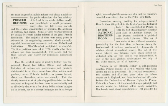 «Poland – Past and Present» [Pologne passée et présente] – Plaquette du discours prononcé par Paderewski le 10 octobre 1915 au Symphony Hall de Boston (petit format) et le 5 février 1916 à l'Auditorium de Chicago (grand format – avec et sans reliure daim)