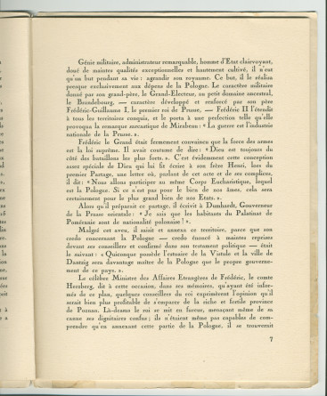 «La Pologne et la Paix» – Plaquette de l'allocution prononcée par Paderewski le 18 mai 1932 au banquet donné en son honneur à l'Hôtel Astor, à New York, par la Chambre de commerce américano-polonaise, le «Civil Forum» et le Conseil des relations étrangère