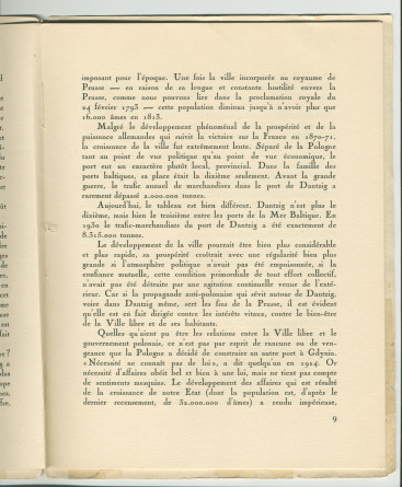 «La Pologne et la Paix» – Plaquette de l'allocution prononcée par Paderewski le 18 mai 1932 au banquet donné en son honneur à l'Hôtel Astor, à New York, par la Chambre de commerce américano-polonaise, le «Civil Forum» et le Conseil des relations étrangère