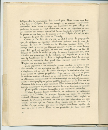 «La Pologne et la Paix» – Plaquette de l'allocution prononcée par Paderewski le 18 mai 1932 au banquet donné en son honneur à l'Hôtel Astor, à New York, par la Chambre de commerce américano-polonaise, le «Civil Forum» et le Conseil des relations étrangère