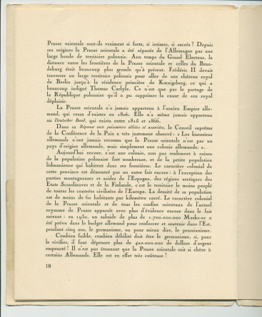 «La Pologne et la Paix» – Plaquette de l'allocution prononcée par Paderewski le 18 mai 1932 au banquet donné en son honneur à l'Hôtel Astor, à New York, par la Chambre de commerce américano-polonaise, le «Civil Forum» et le Conseil des relations étrangère