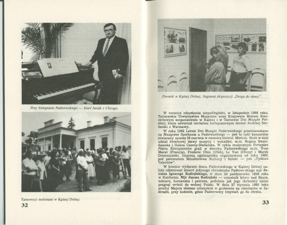«Dom w ojczyznie – Ignacy Jan Paderewski w Kasnej Dolnej» [La maison dans sa patrie – IJP à Kasna Dolna] – Brochure de Franciszek Pulit éditée en 1990 par la Fondation Paderewski de Chicago