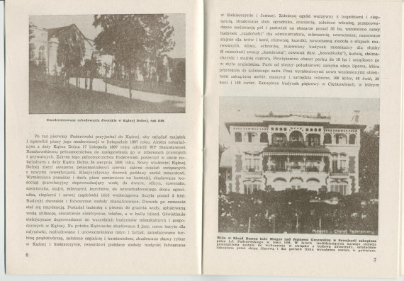 «Ignacy Jan Paderewski w Kasnej Dolnej» [IJP à Kasna Dolna] – Brochure de Franciszek Pulit éditée en 1986 (sans doute pour ses visiteurs) par la «Tarnowskie Towarzystwo Muzyczne» [Société de musique de Tarnów]