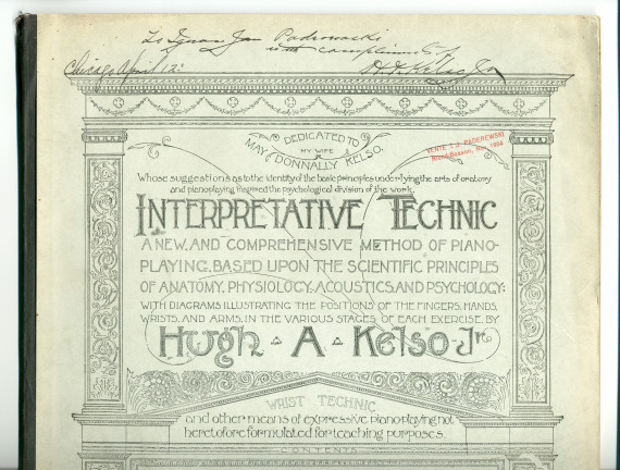 Partition de l'«Interpretative Technic, A New and Comprehensive Method of Piano-Playing, Based upon the Scientific Principles of Anatomy, Physiology, Acoustics and Psychology – Book I…» de Hugh A. Kelso Jr.