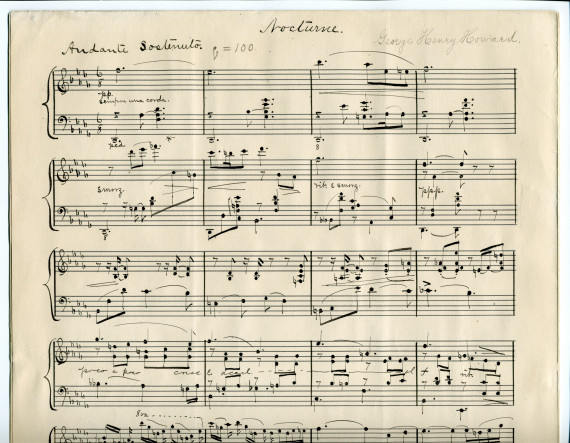 Manuscrit autographe du «Nocturne» pour piano de George Henry Howard (7 pages)