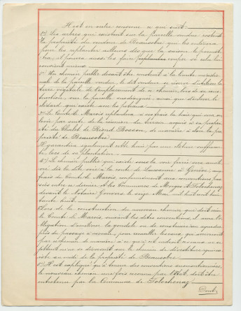 Acte n° 4222 de vente d'un immeuble sis «Au Molliau», sur la commune de Tolochenaz, réalisée le 15 décembre 1888 devant le notaire Henri Gonvers, à Morges, par M. Jean Charles César Benjamin, fils de feu Georges Louis de Beausobre, à Morges