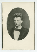 Photographie de Paderewski âgé d'environ 19 ans – détail d'un portrait réalisé avec sa sœur Antonina au cabinet de V. Vilkonski à Varsovie – tirage original (?)