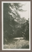 Photographie de la rampe de la terrasse (vue depuis l'arrière) de la villa de Riond-Bosson en 1935