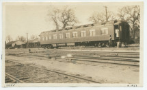 Photographie du pullman-car privé «Ideal» mis à disposition de Paderewski pour ses tournées américaines, en gare de Paso Robles, en Californie, en mars 1923
