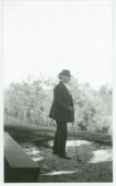 Photographie de Paderewski sur les terres du «Rancho San Ignacio» à Paso Robles, en Californie, en 1927