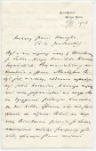 Lettre adressée par Paderewski à Henryk Opienski, de Riond-Bosson le 29 juin 1913
