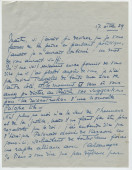 Lettre adressée par Simone Giron-de Pourtalès à Paderewski, de «La Terrasse» à Genthod (Genève) le 17 octobre 1939