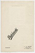 Programme d'un récital donné par Paderewski à Londres (?)
