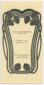 Programme du récital Paderewski donné le 2 décembre 1977 à la Kosciuszko Foundation de New York, 15 East 65 Street, par la mezzo-soprano Elizabeth Patches et le pianiste Pawel Checinski, dans le cadre des «Birthday Concerts» (avec programme général)