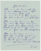 «There is a star…» – Poème manuscrit en anglais rédigé le 25 juin 1907 par Laurence Alma-Tadema (avec saisie dactylographiée)