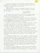 Récit dactylographié d'Anne Appleton-Strakacz sur Paderewski homme politique, d'après le témoignage de son père, Sylwin Strakacz, secrétaire du maître