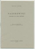 «Paderewski – saggio di una sintesi» [Essai d'une synthèse] – Brochure en italien de Matteo (ou Mateusz) Glinski (ou Hercenstein), tiré à part de «La Rassegna Musicale», éditée en 1941 chez Felice Le Monnier à Florence