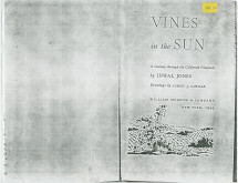 «Vines in the Sun – A Journey through the California Vineyards» – Livre du nouvelliste anglais Idwal Jones, illustré par Albert J. Camille, publié en 1949 à New York chez William Morrow & Company – Photocopie d'un extrait évoquant Paderewski et Paso Ro