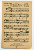 Partition de la transcription pour piano et orchestre par Giuseppe Becce du «Menuet» tiré du cahier I (antique) des «Humoresques de concert» pour piano op. 14 n° 1 de Paderewski (Ed. Bote & G. Bock, Berlin – Walhalla n° 240)