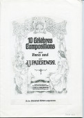 «10 célèbres compositions pour piano seul par I. J. Paderewski» – tiré à part partiel – photocopies (Ed. Bote & G. Bock, Berlin / Universal-Edition)